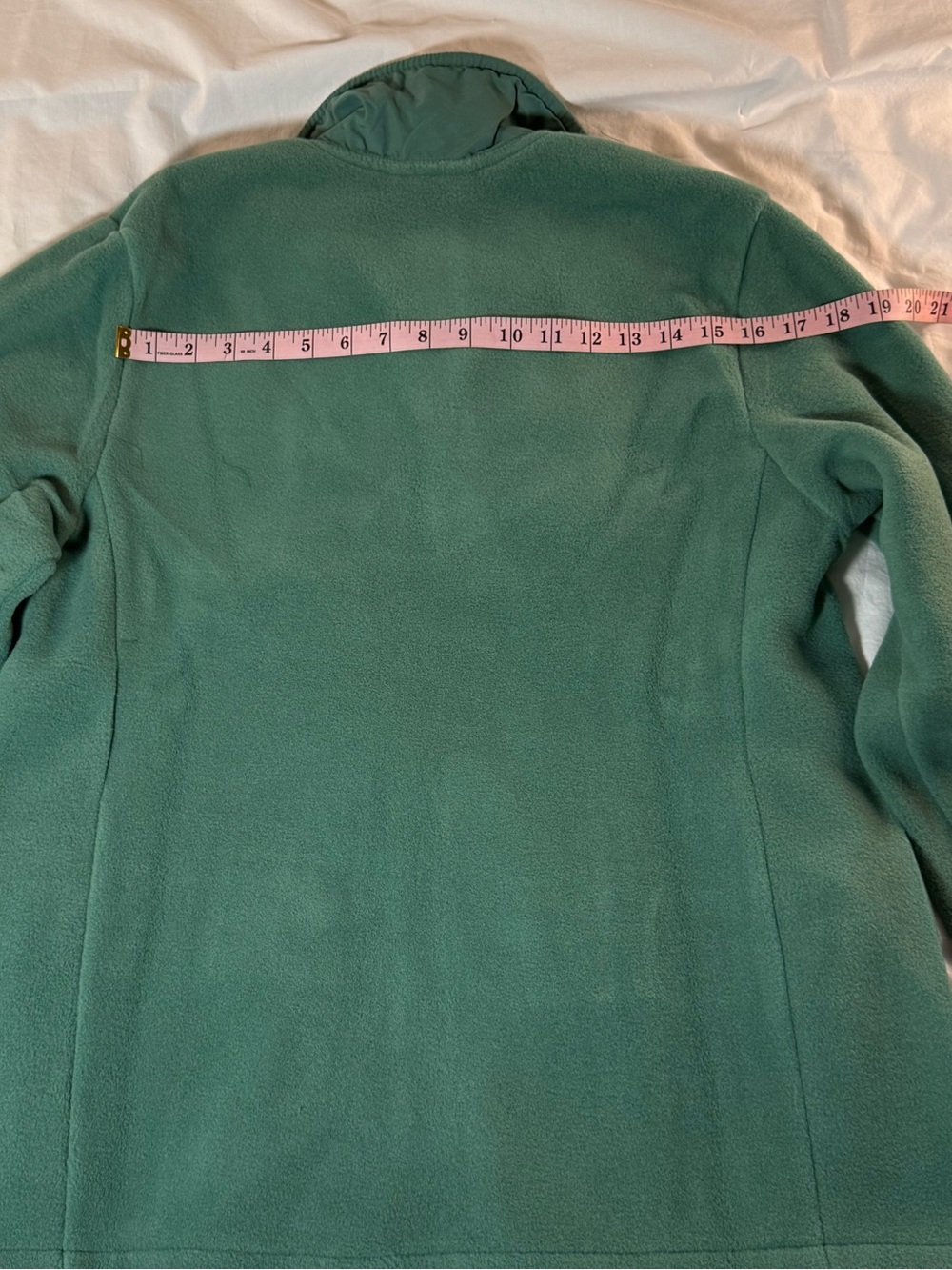 Lands' End Seafoam Green Fleece Full-Zip Jacket NWT Size Large - Picture 6 of 7